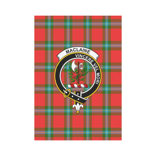 MacLaine Of Loch Buie Tartan Crest Garden Flag