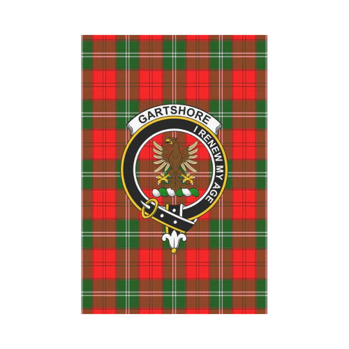 Gartshore Tartan Crest Garden Flag