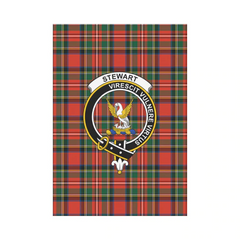 Stewart Tartan Crest Garden Flag