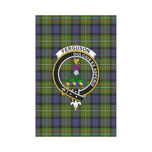 Fergusson Modern Tartan Crest Garden Flag