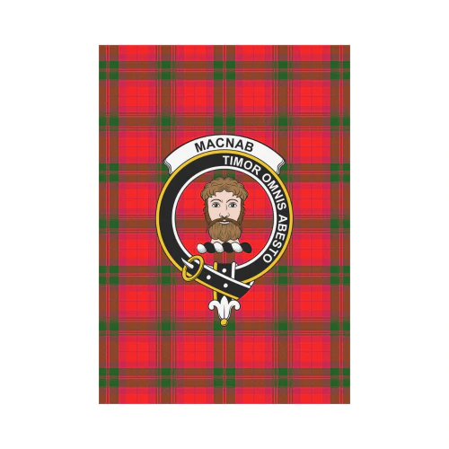 MacNab Modern Tartan Crest Garden Flag