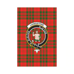 Livingstone Modern Tartan Crest Garden Flag