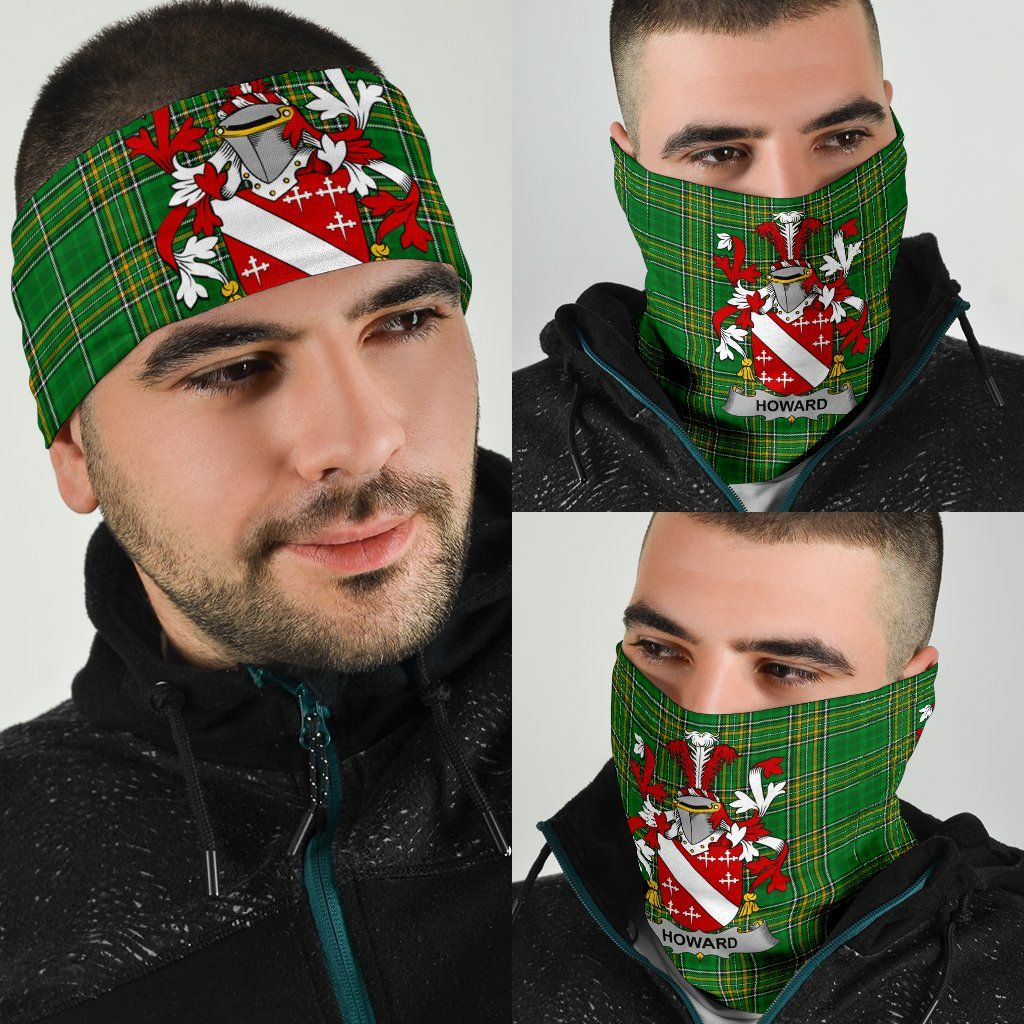 Howard Irish National Tartan Coat of Arms Neck Gaiter - Bandana