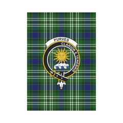 Purves Tartan Crest Garden Flag