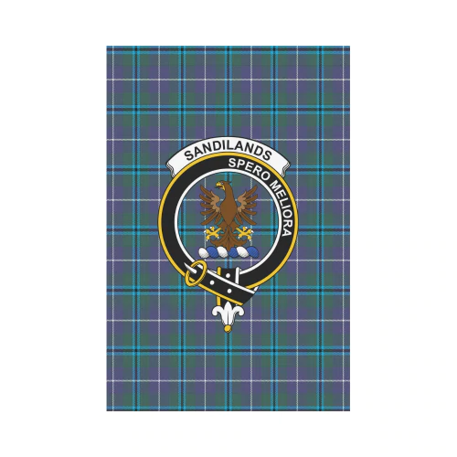 Sandilands Tartan Crest Garden Flag