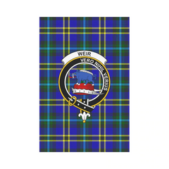 Weir Modern Tartan Crest Garden Flag