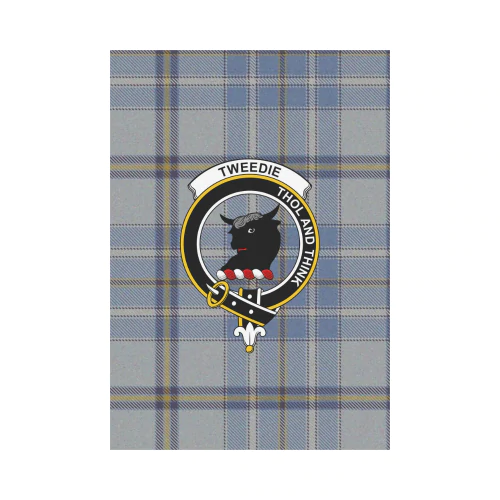 Tweedie Tartan Crest Garden Flag