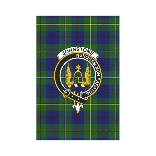 Johnstone Tartan Crest Garden Flag