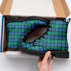 Flower Of Scotland Tartan Leather Boots