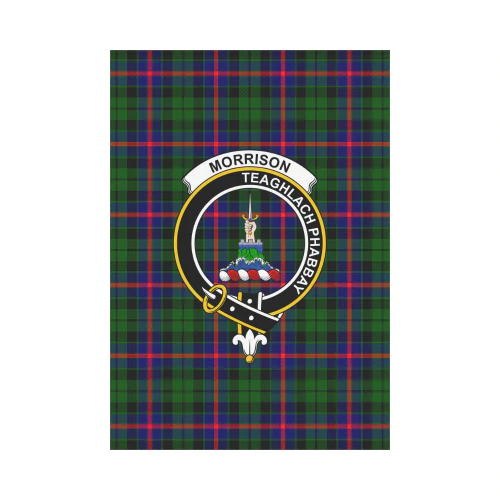 Morrison Modern Tartan Crest Garden Flag