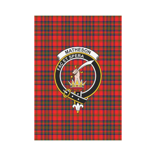 Matheson Modern Tartan Crest Garden Flag