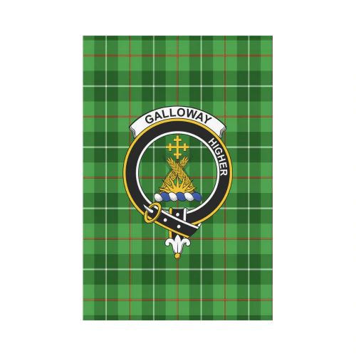 Galloway District Tartan Crest Garden Flag