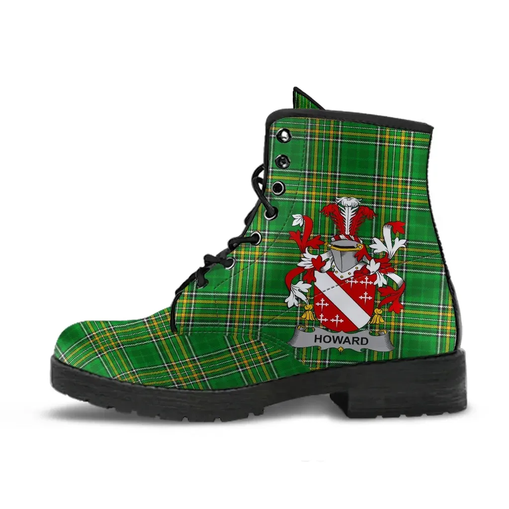 Howard National Tartan Coat Of Arms Leather Boots