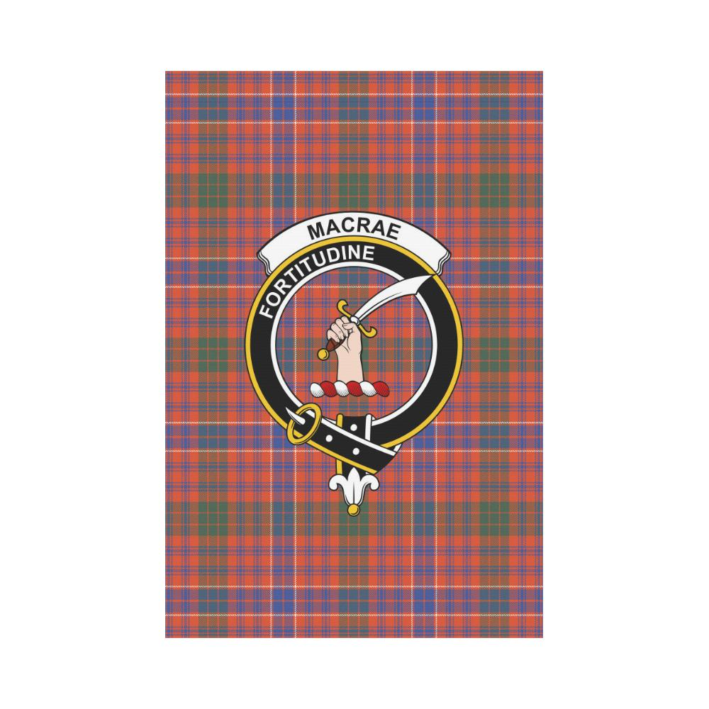 MacRae Ancient Tartan Crest Garden Flag