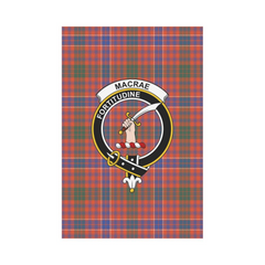 MacRae Ancient Tartan Crest Garden Flag