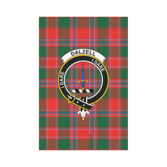 Dalziel Modern Tartan Crest Garden Flag