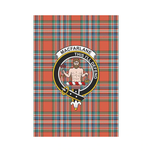 MacFarlane Ancient Tartan Crest Garden Flag