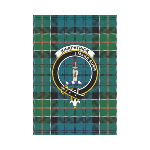 Kirkpatrick Tartan Crest Garden Flag