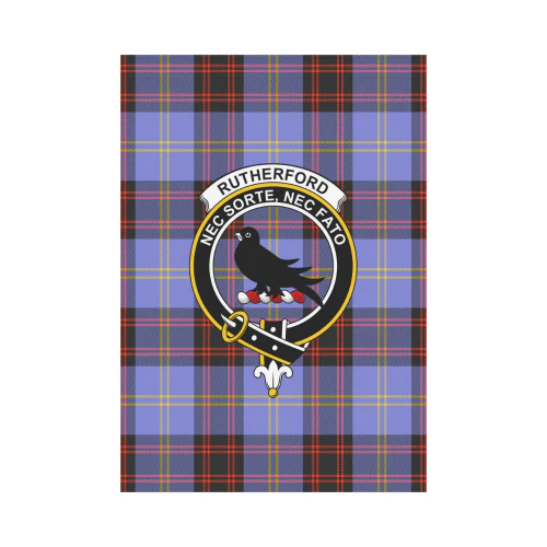 Rutherford Tartan Crest Garden Flag