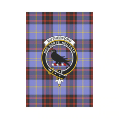 Rutherford Tartan Crest Garden Flag