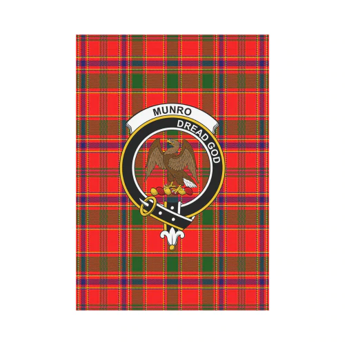 Munro Modern Tartan Crest Garden Flag