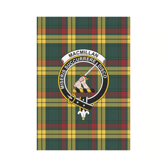 MacMillan Old Modern Tartan Crest Garden Flag