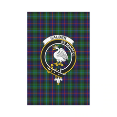 Calder Modern Tartan Crest Garden Flag