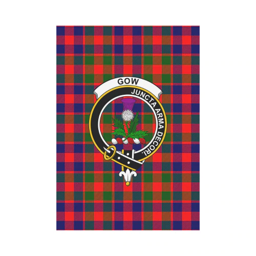 Gow Of Skeoch Tartan Crest Garden Flag