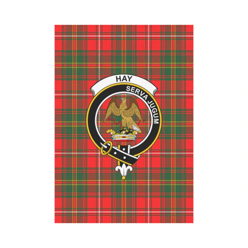 Hay Modern Tartan Crest Garden Flag