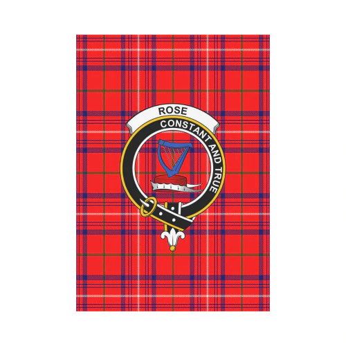 Rose Tartan Crest Garden Flag