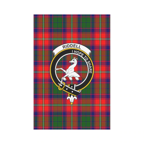 Riddell Tartan Crest Garden Flag