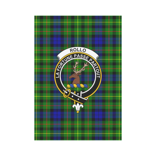 Rollo Tartan Crest Garden Flag