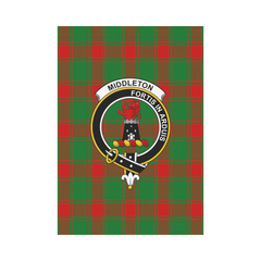 Middleton Modern Tartan Crest Garden Flag