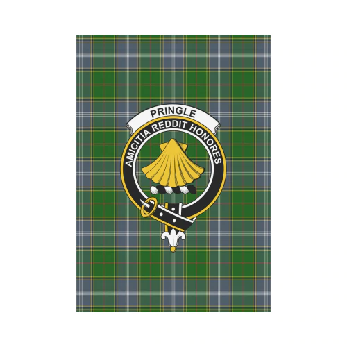 Pringle Tartan Crest Garden Flag