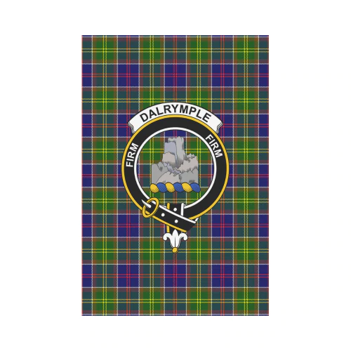 Dalrymple Tartan Crest Garden Flag