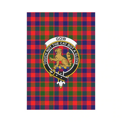 Gow Of Mcgouan Tartan Crest Garden Flag