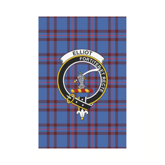 Elliot Modern Tartan Crest Garden Flag