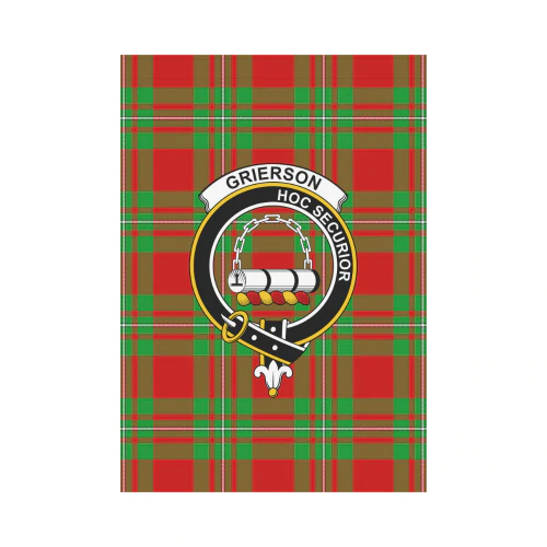 Grierson Tartan Crest Garden Flag