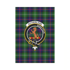 Sutherland II Tartan Crest Garden Flag