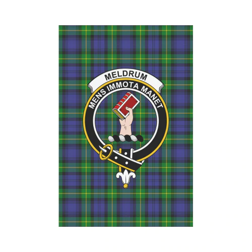 Meldrum Tartan Crest Garden Flag