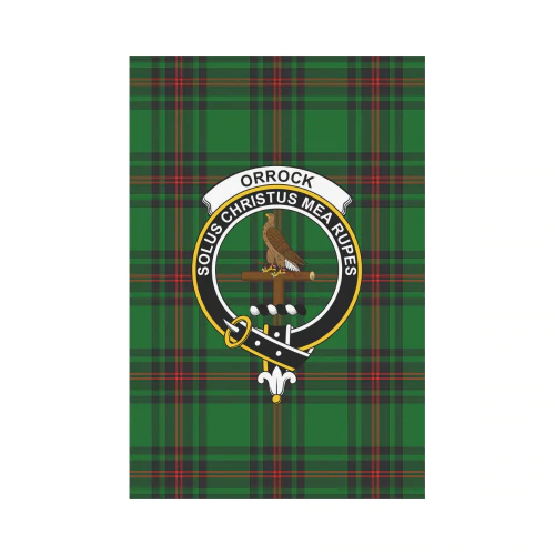 Orrock Tartan Crest Garden Flag