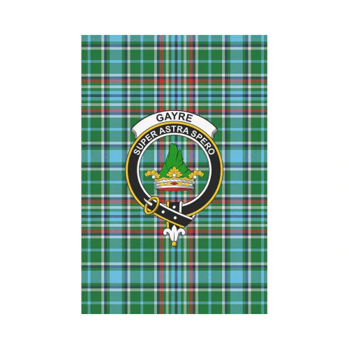 Gayre Tartan Crest Garden Flag