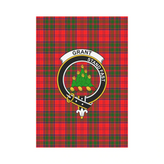 Grant Modern Tartan Crest Garden Flag