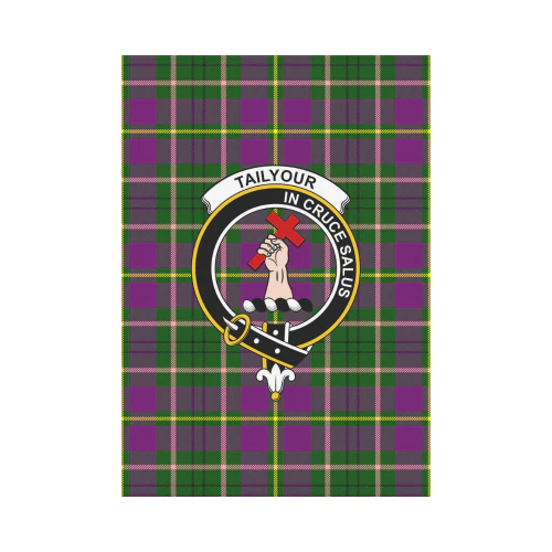 Taylor Tartan Crest Garden Flag