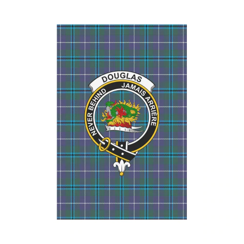 Douglas Modern Tartan Crest Garden Flag