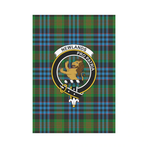 Newlands Tartan Crest Garden Flag