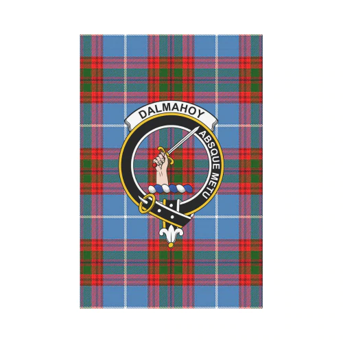 Dalmahoy Tartan Crest Garden Flag