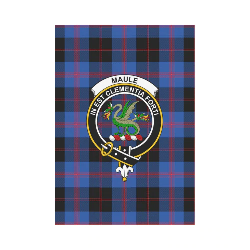 Maule Tartan Crest Garden Flag