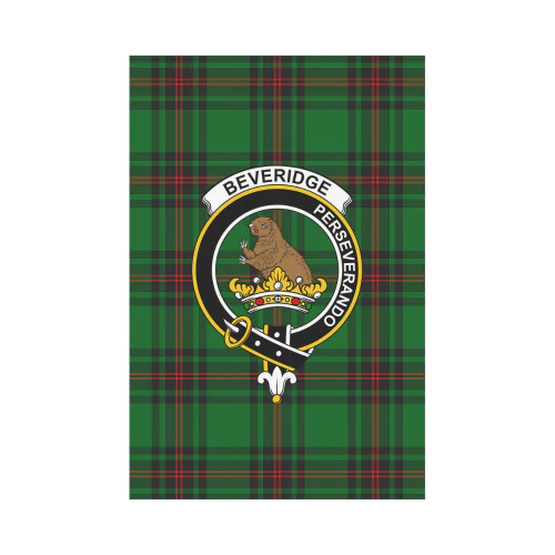 Beveridge Tartan Crest Garden Flag