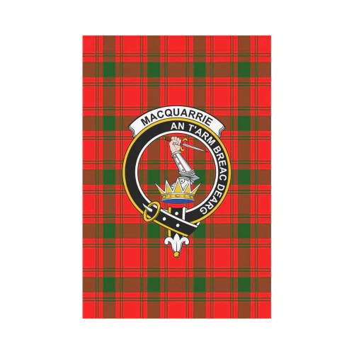 MacQuarrie Modern Tartan Crest Garden Flag